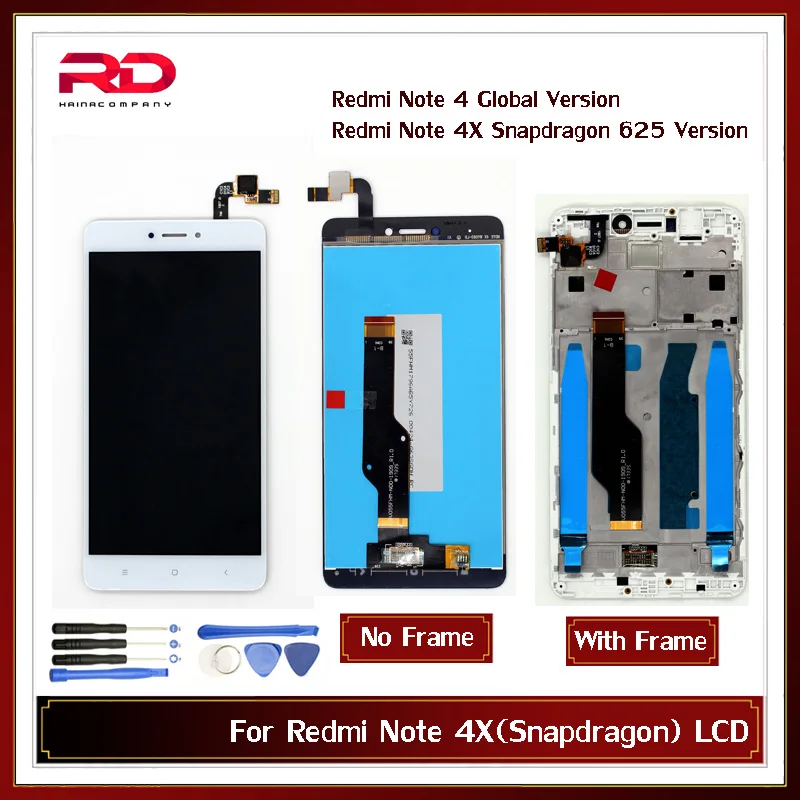 ЖК-дисплей Redmi Note 4 (глобальная) для Xiaomi 4X snapdragon 625 с сенсорным экраном и