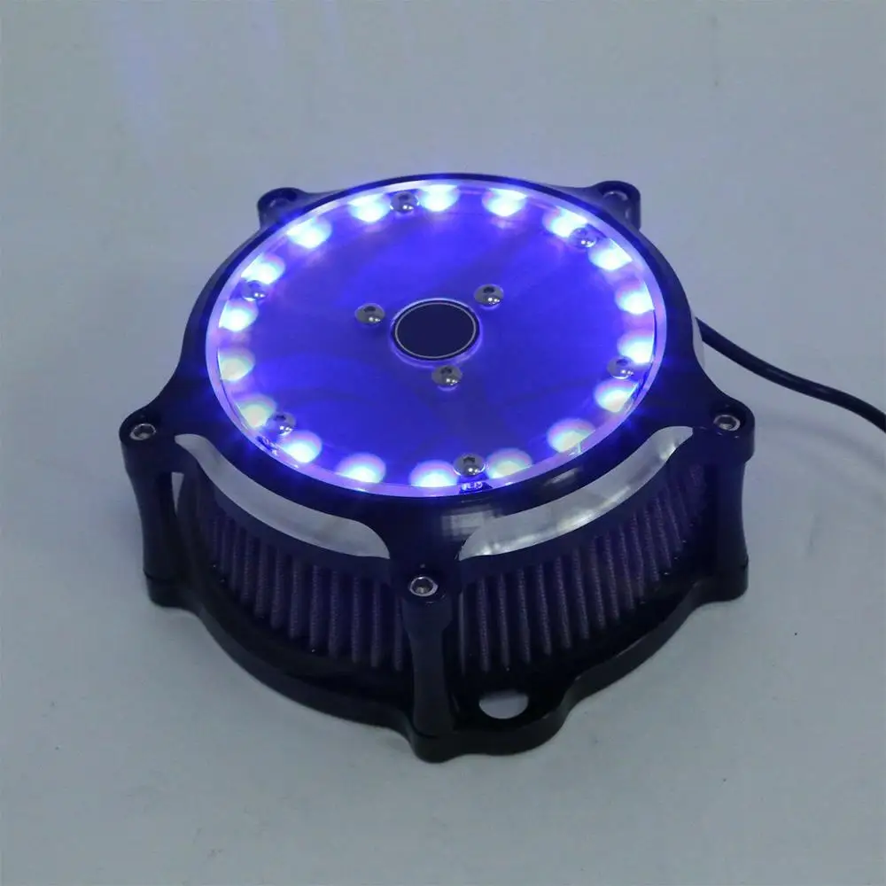 Мотоцикл LED воздухоочиститель Впускной фильтр для Harley Sportster XL 1200 883 91 18 48 72 железо 09
