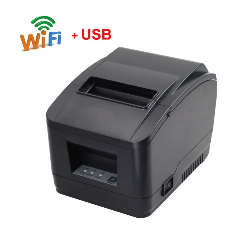 80 мм автоматический резак wifi+ USB порт чековый принтер поддержка qr-код для кухонного принтера wifi принтер