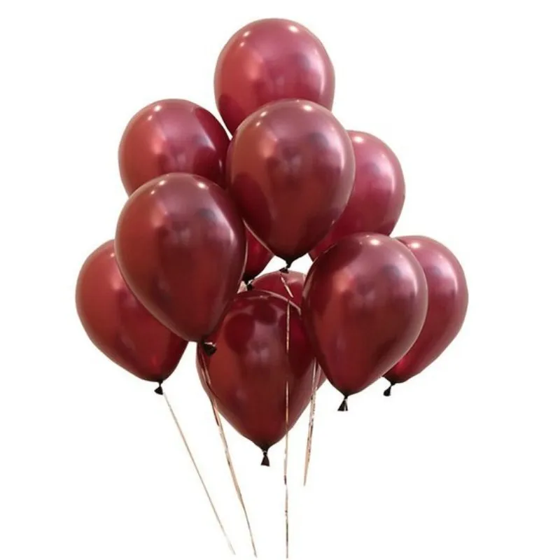 10pcs/lot rose gold confetti balloons 10inch wine red latex balloon wedding decoration happy birthday party supplies | Дом и сад