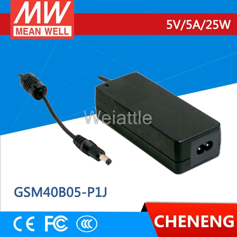 MEAN WELL оригинальный GSM40B05-P1J 5В 5А meanwell GSM40B 25Вт AC-DC высоконадежный медицинский