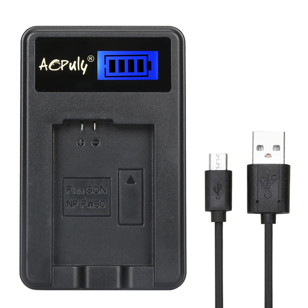 NP FW50 батарея ЖК дисплей USB зарядное устройство для камеры Sony BC VW1 TRW A7 ILCE 7 A7K 7K A7M2 A7R 7R