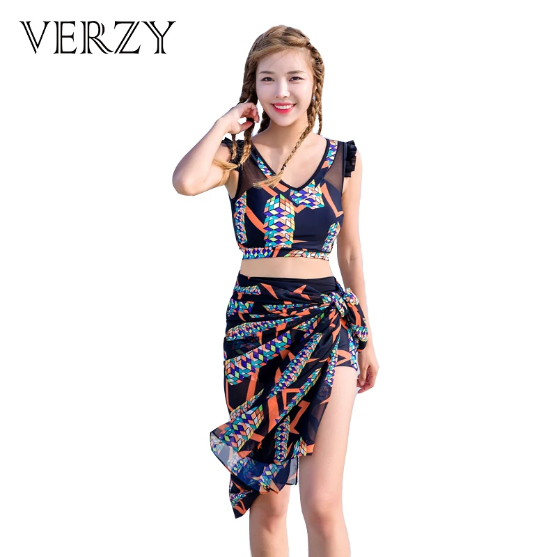 Купальник женский из трех частей жилет шорты шарф народный на заказ большой