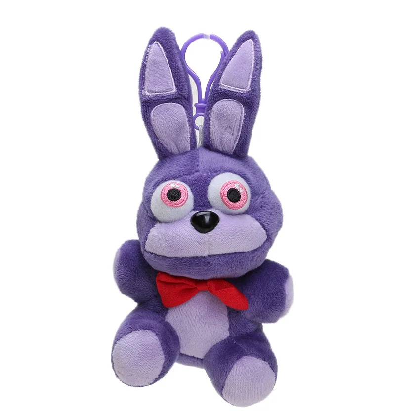 old purple bonnie 15 см FNAF игрушки Five Nights At Freddy's 4 плюшевая подвеска Mangle Foxy Chica Bonnie Золотой кошмар Фредди Fazbear брелок игрушка - Цвет: old purple bonnie