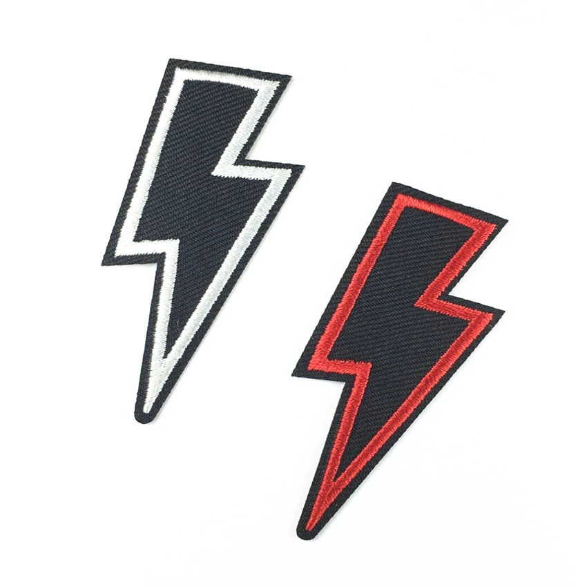 2 шт. молнии вышитые патч для одежды железа на шить аппликация Эмблема ткани DIY