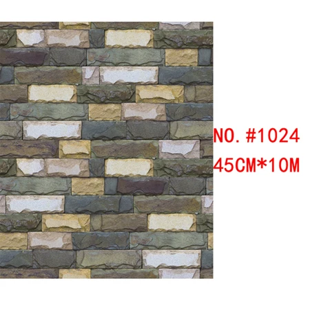 Brick 3 10 м виниловая самоклеющаяся настенная бумага 3D каменный кирпич ПВХ водонепроницаемые настенные бумажные наклейки домашний Декор Спальня Гостиная Украшение - Цвет: Brick 3