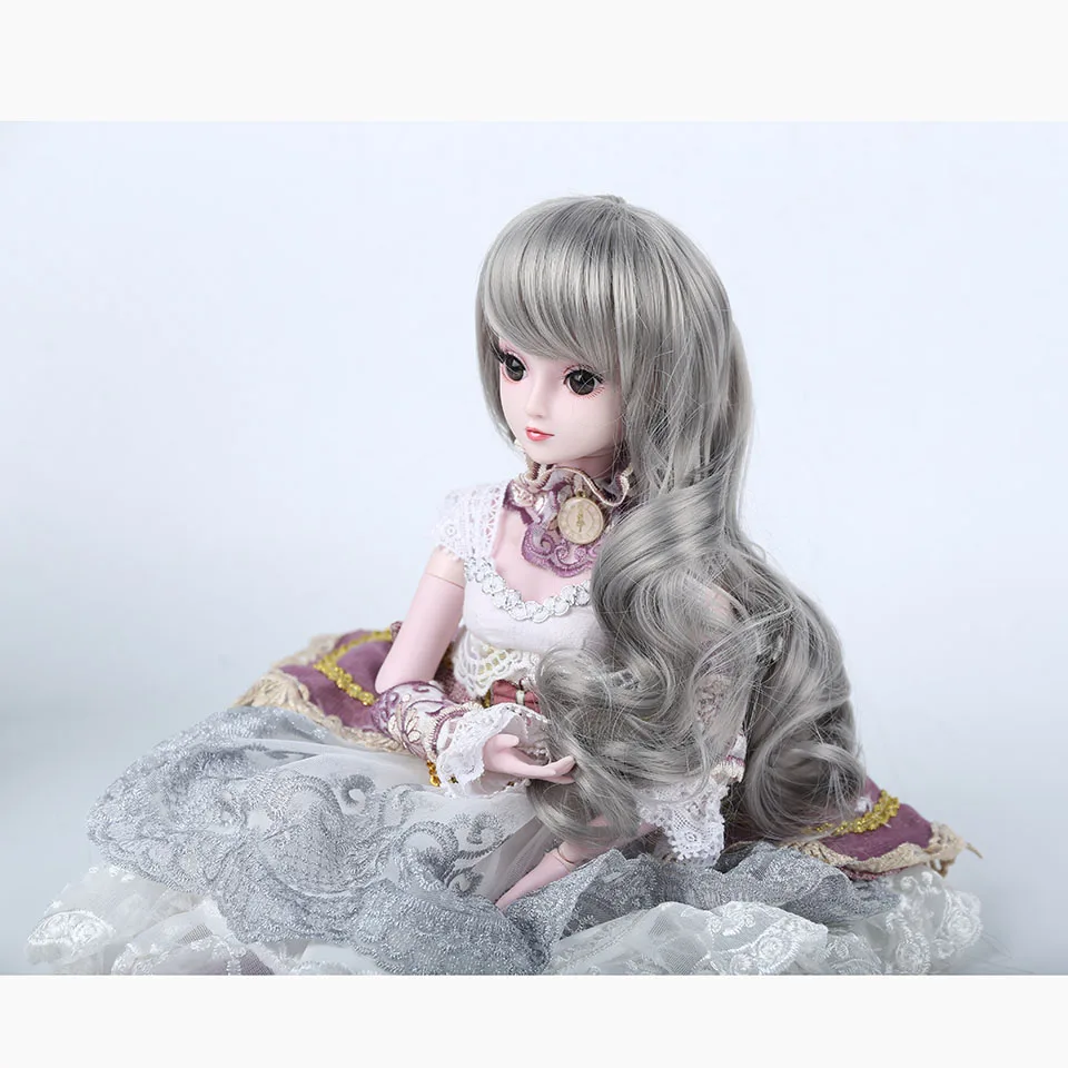 Модный стиль размер 1/3 1/4 BJD SD MSD волосы длинные коричневые высокотемпературные волокна BJD парик для кукол аксессуары - Цвет: 5