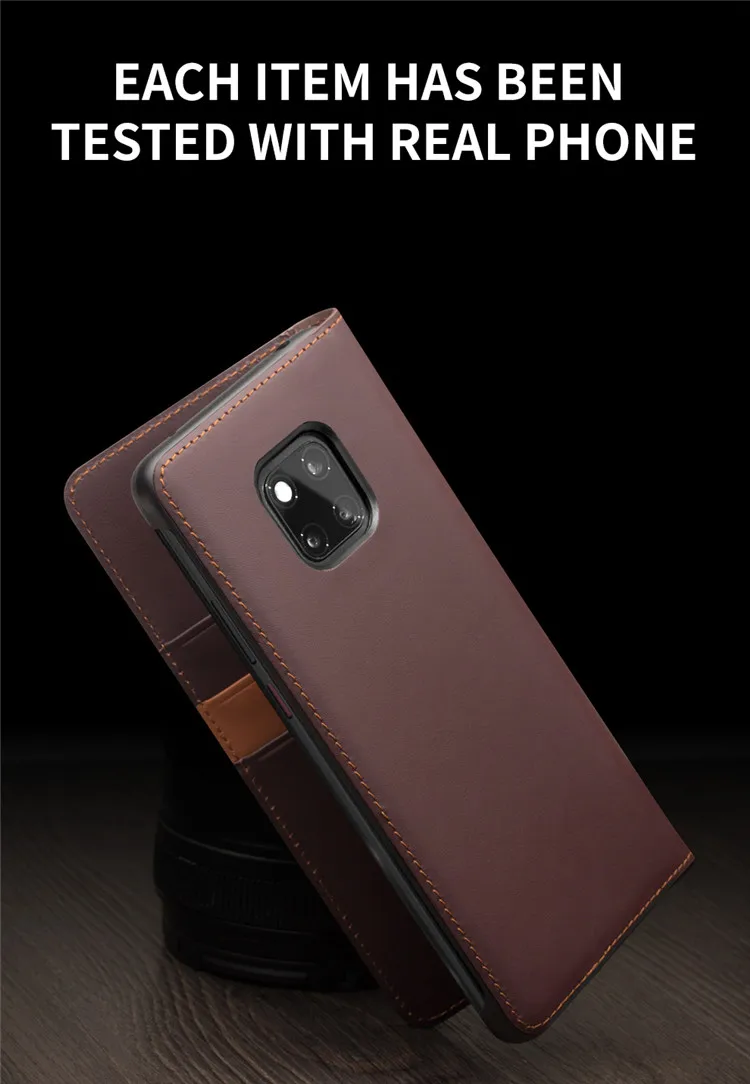 QIALINO Чехол-книжка из натуральной кожи для huawei mate 20X5G Стильный чехол для телефона с отделениями для карт для mate 20 Pro 6,39/6,53/7,2 дюймов