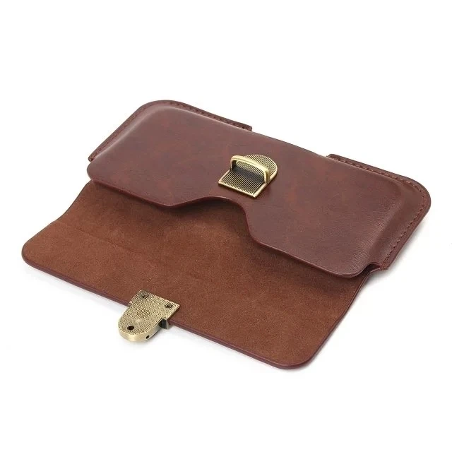 3 Colours Fashion Hook Loop Belt Pouch Holster Bag Horizontal Wallet PU Leather Buckle Case For All Smartphone 5.1&quot Below |