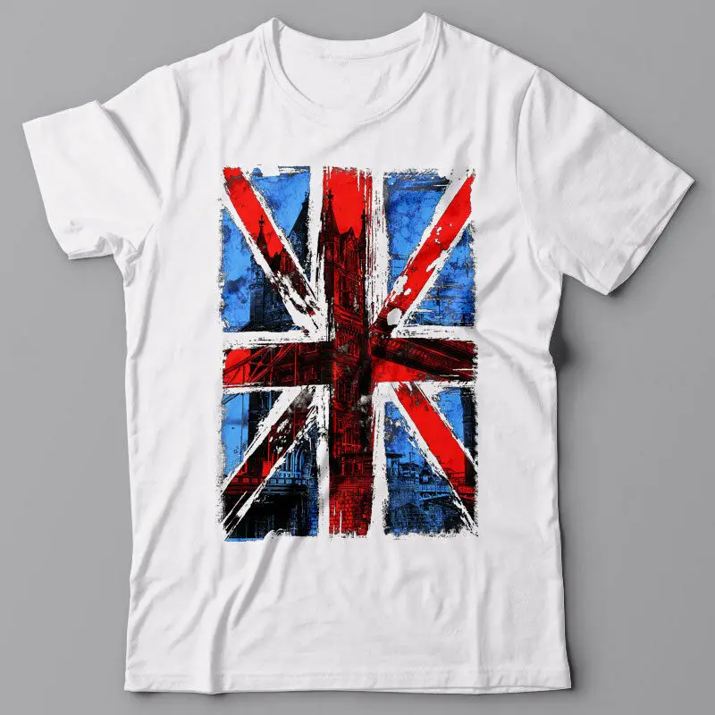 Забавная графическая футболка UNION JACK британский флаг Великобритания