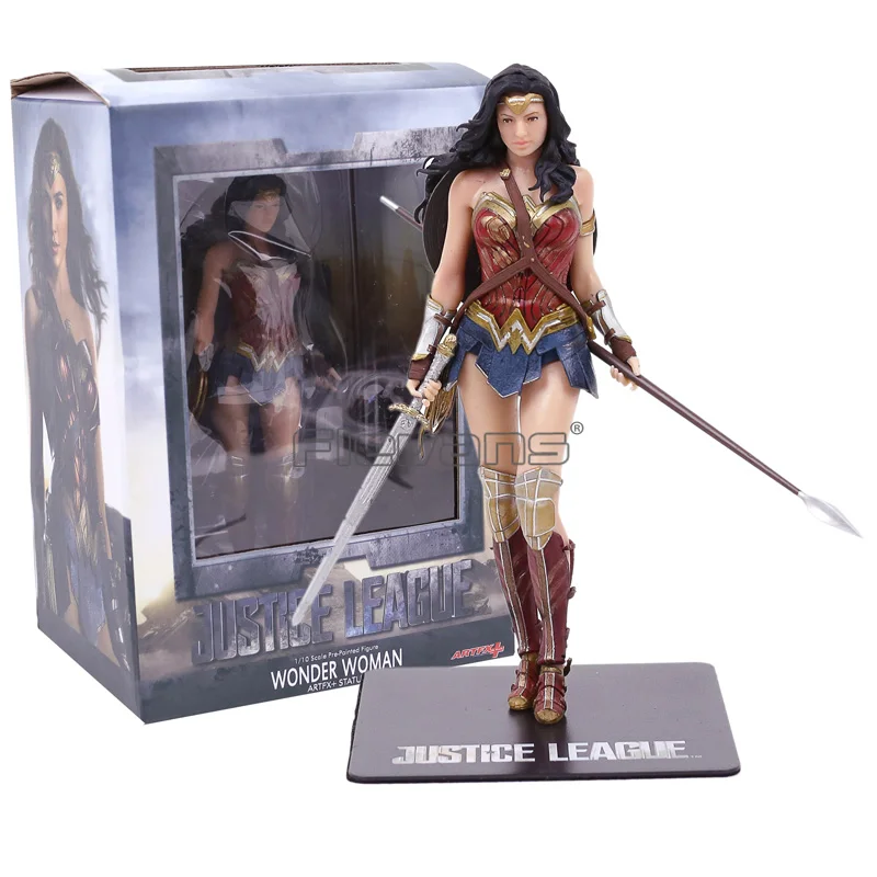 boxed ARTFX+ Статуя Лига Справедливости чудо-женщина 1/10 масштаб предварительно окрашенная фигурка Коллекционная модель игрушки - Цвет: boxed