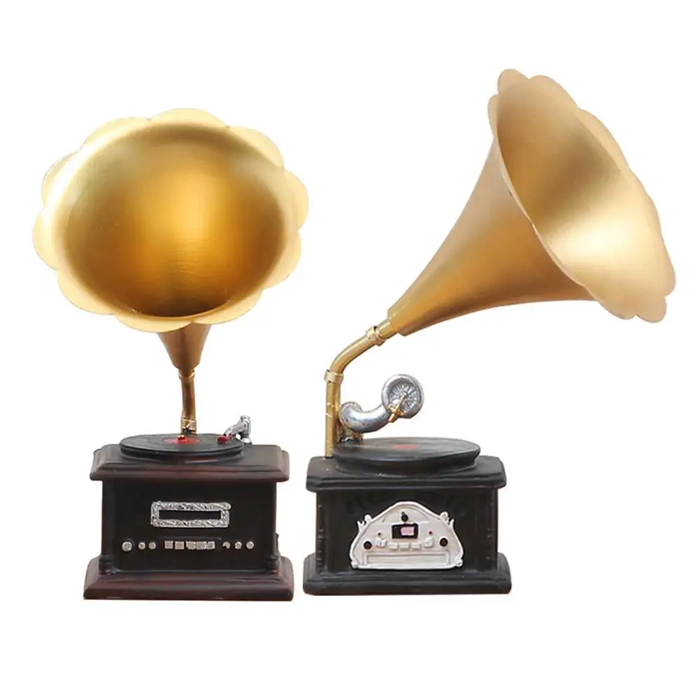 Ретро фонограф большой гудок виниловый рекордер украшение для дома