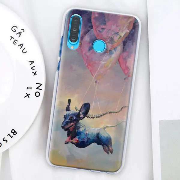 004 Такса докси Цветок Собака Щенок Футляр для телефона для huawei P30 Pro P10 P20 P30 Lite P8 P9 Lite P Smart Plus чехол - Цвет: 004