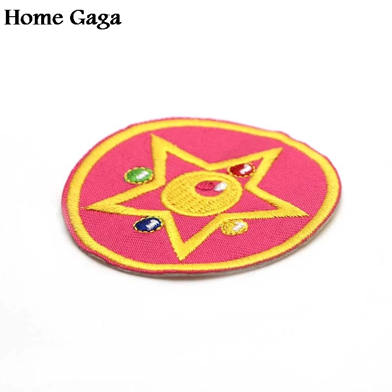 Классическая мультяшная розовая Звезда Homegaga D0373 термоклейкая нашивка для одежды