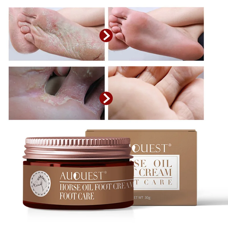 Крем для ног с конским маслом Увлажняющий анти потрескающийся противогрибковый