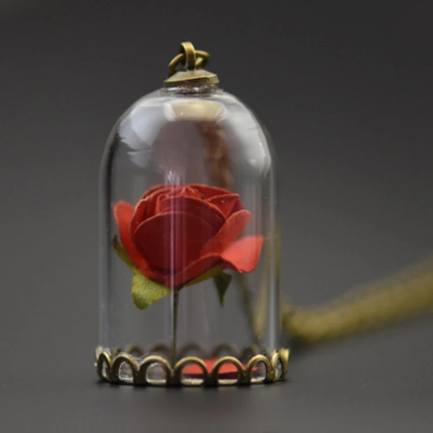 Meetcute Fee Shipping Новые стеклянные Чехлы сухое длинное ожерелье с цветком для женщин