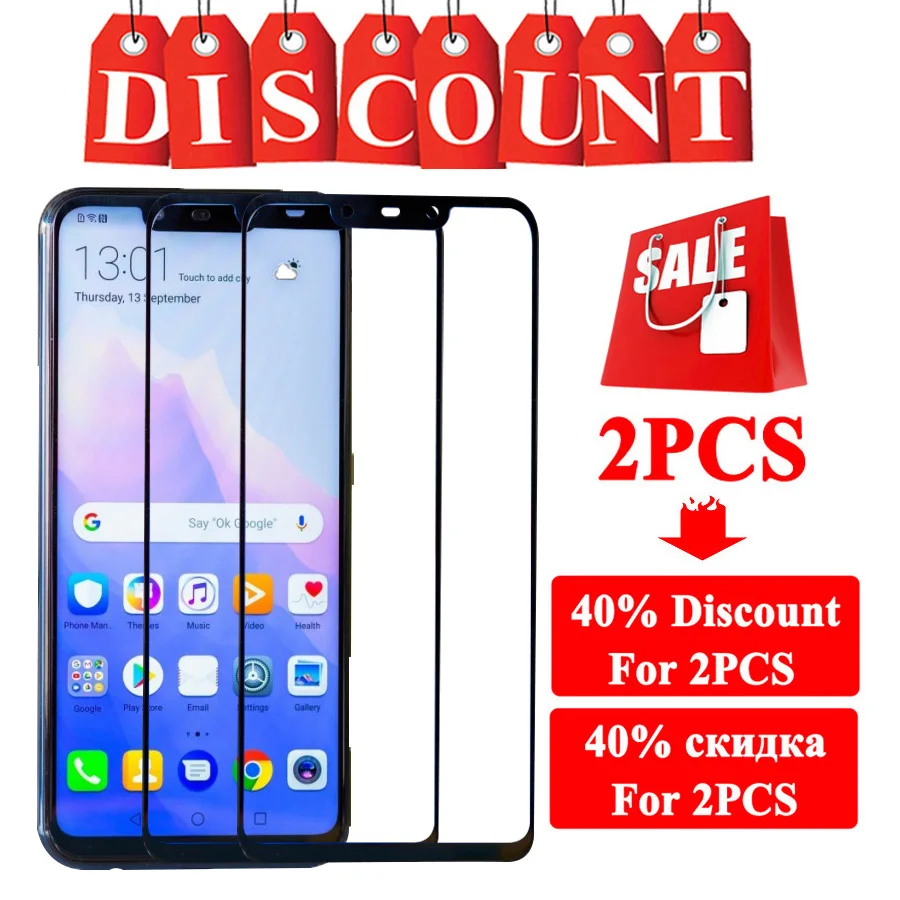 Закаленное защитное стекло для huawei mate 20 lite hauwei mate20 light nova 3i p smart plus psmart glas|Защитные