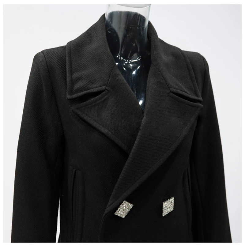 HIGH STREET Новые Взлетно посадочной полосы 2019 дизайнер пальто Женская двубортный