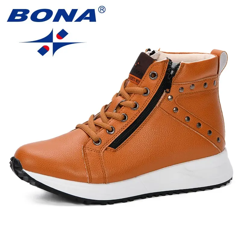 LIGHT GREY BONA/Коллекция года; сезон весна-осень; женские ботинки на плоской подошве; ботильоны на толстом каблуке; обувь на платформе; Брендовая женская обувь; Botas Mujer; модная обувь на молнии - Цвет: LIGHT GREY