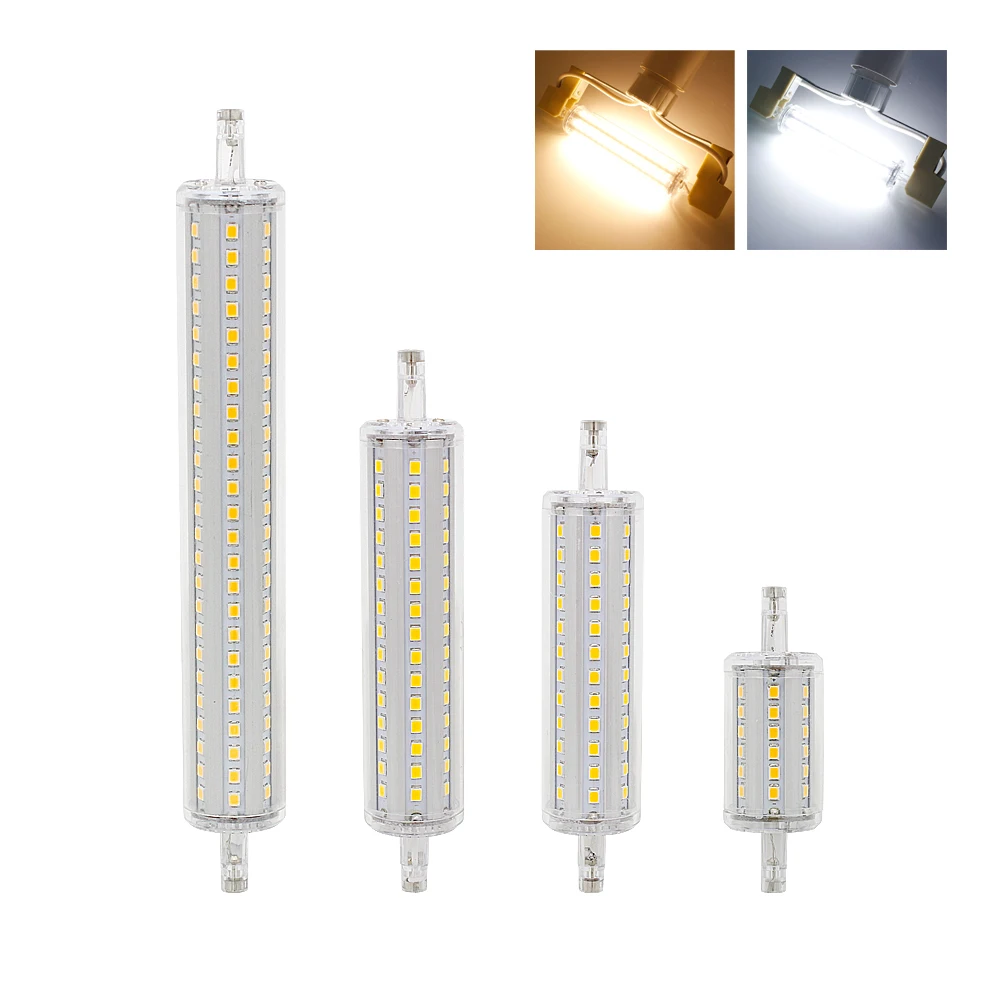 2018 лампа R7S LED Кукуруза 2835 SMD 78 мм 118 135 189 свет 5 Вт 10 12 15 замена галогенная AC 85-265 в