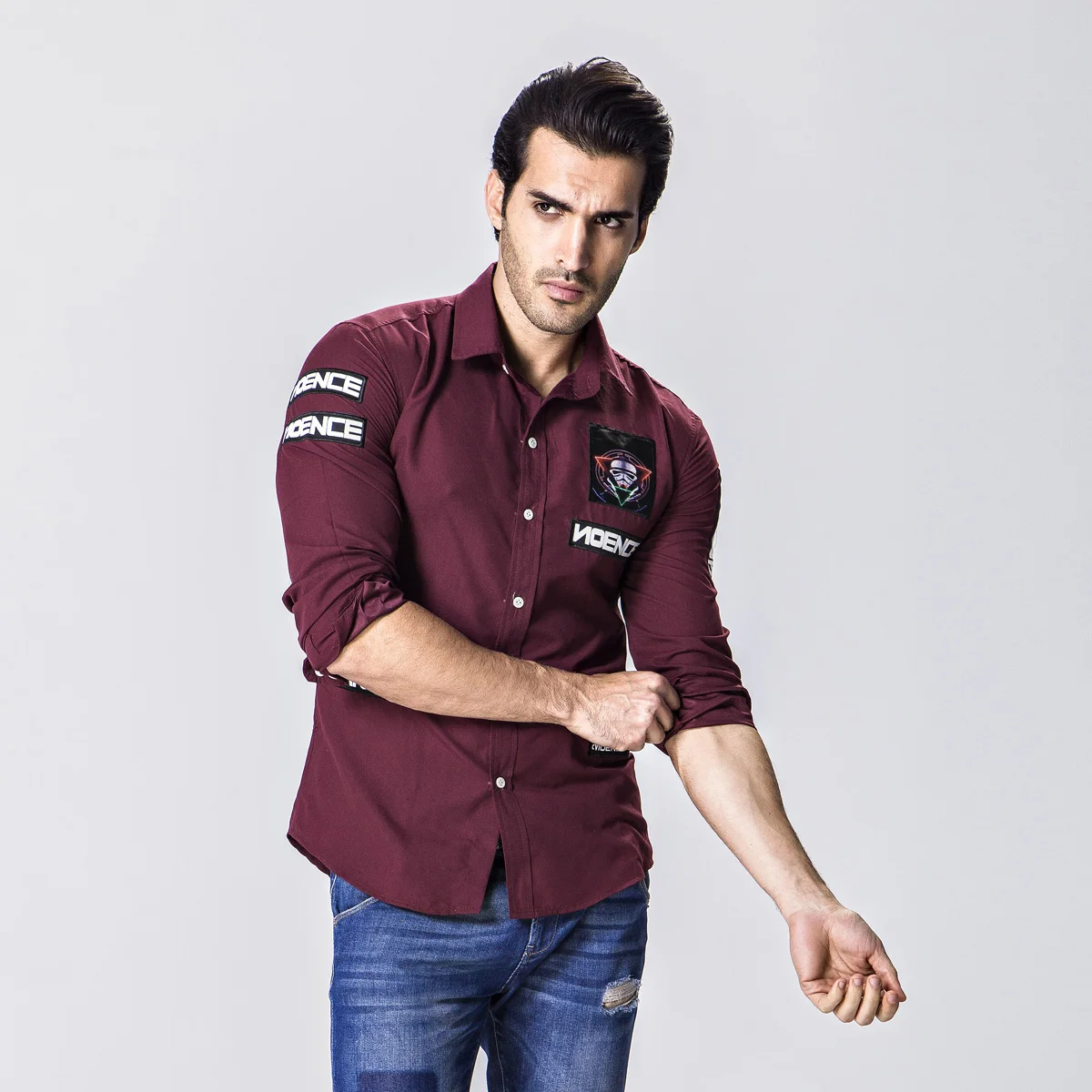 New 2016 Men's Spring Star Wars Shirt Men Brand Cotton Long Sleeve Shirts Causal Embroidery Camisa Social Masculina | Мужская одежда