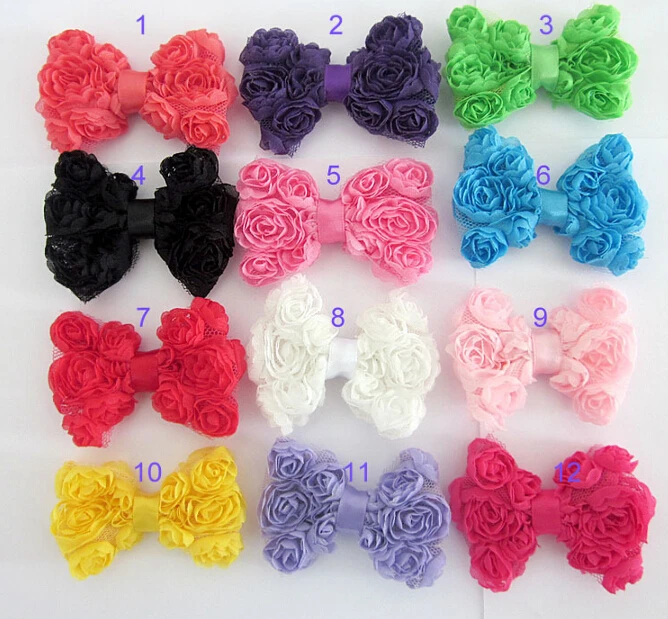

Children Headwear Hot girls rosette bow hairpin , women's side clip , hair accessories DIY accessories A188