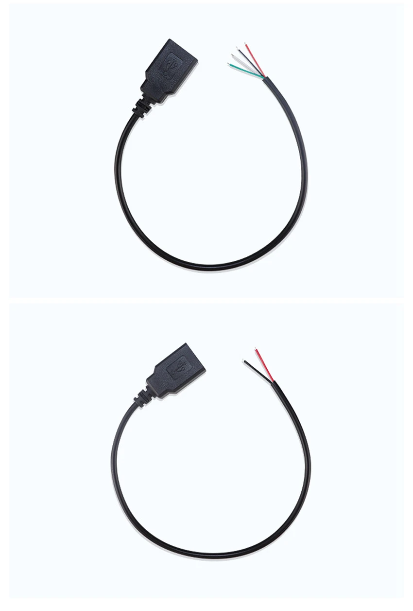5 в 12 В 24 в USB разъем 30 см 1 м провод силовой кабель 2pin 4pin usb зарядка линия передачи данных использование для 3528 5050 светодиодные ленты
