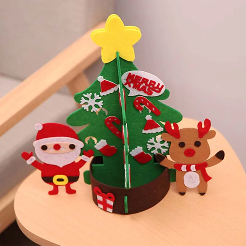 Рождественская войлочная елка с орнаментом Детские Рождественские подарки на 2018