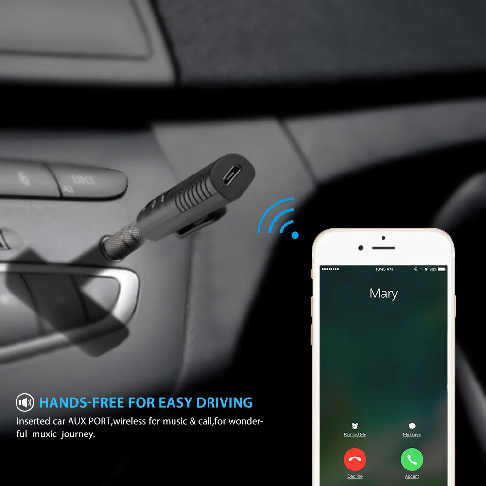 Мини Bluetooth Aux аудио приемник передатчик 3 5 мм разъем громкой связи Авто