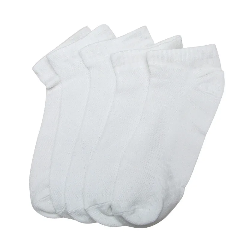 10 pairs white 20 шт = 10 пар, однотонные сетчатые женские носки, невидимые короткие носки, женские летние дышащие тонкие лодочкой, носки, большие размеры - Цвет: 10 pairs white
