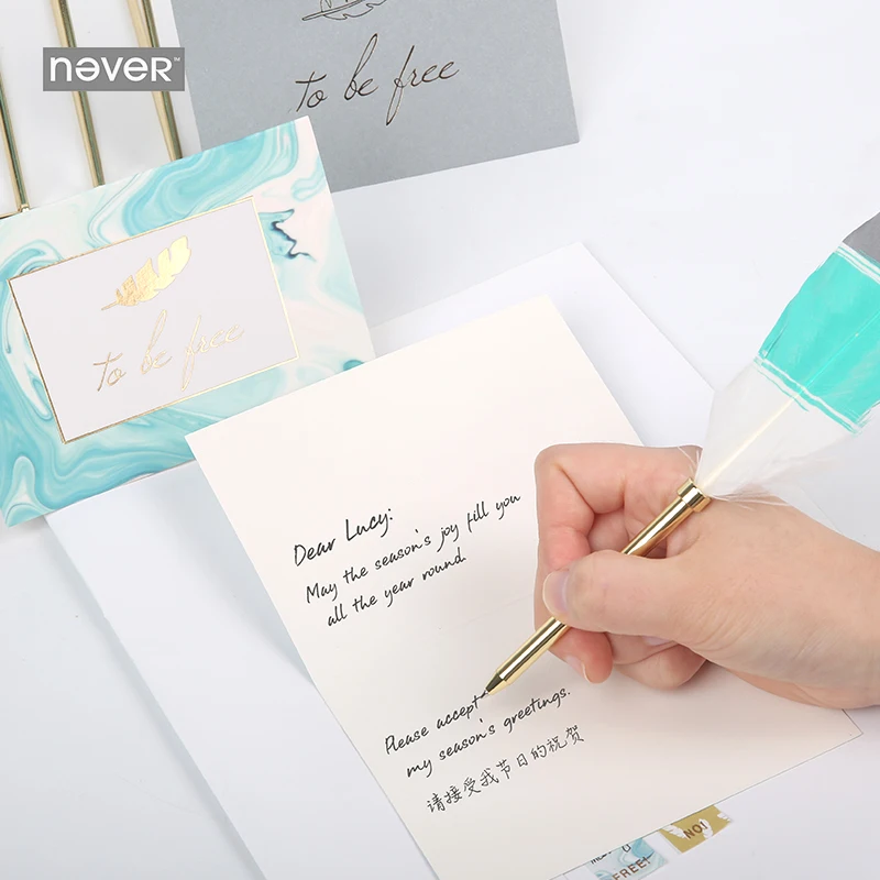 Комплект светло голубых канцелярских принадлежностей наборы восковых