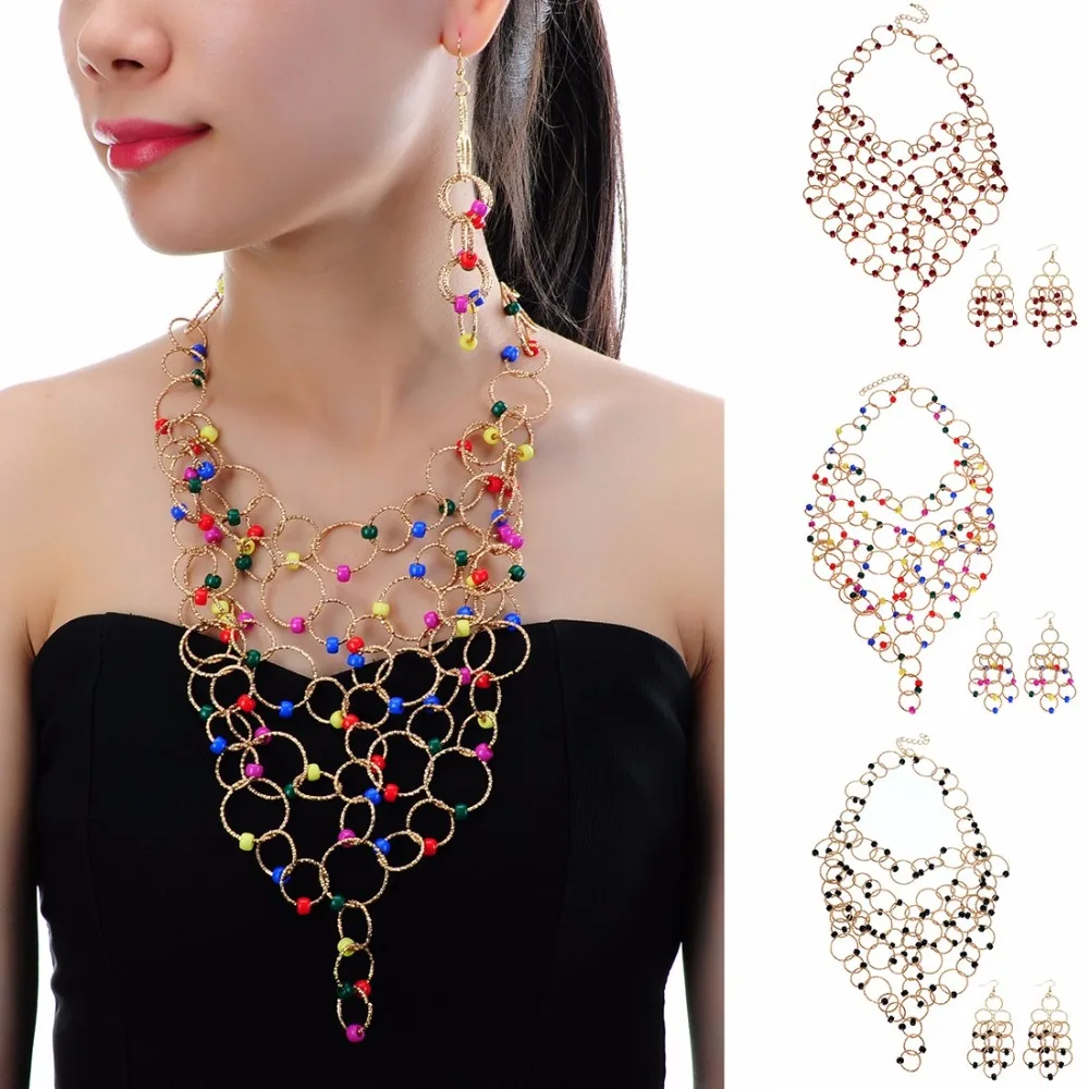 Ожерелье из разноцветной смолы jerollin мода ручной работы|Ожерелье-ошейник| |