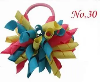 the color Curl tassel korker фигурная лента Конский хвост держатели стример коркер заколки для волос с бантами головной убор волосы помпоны PD007 - Цвет: the color