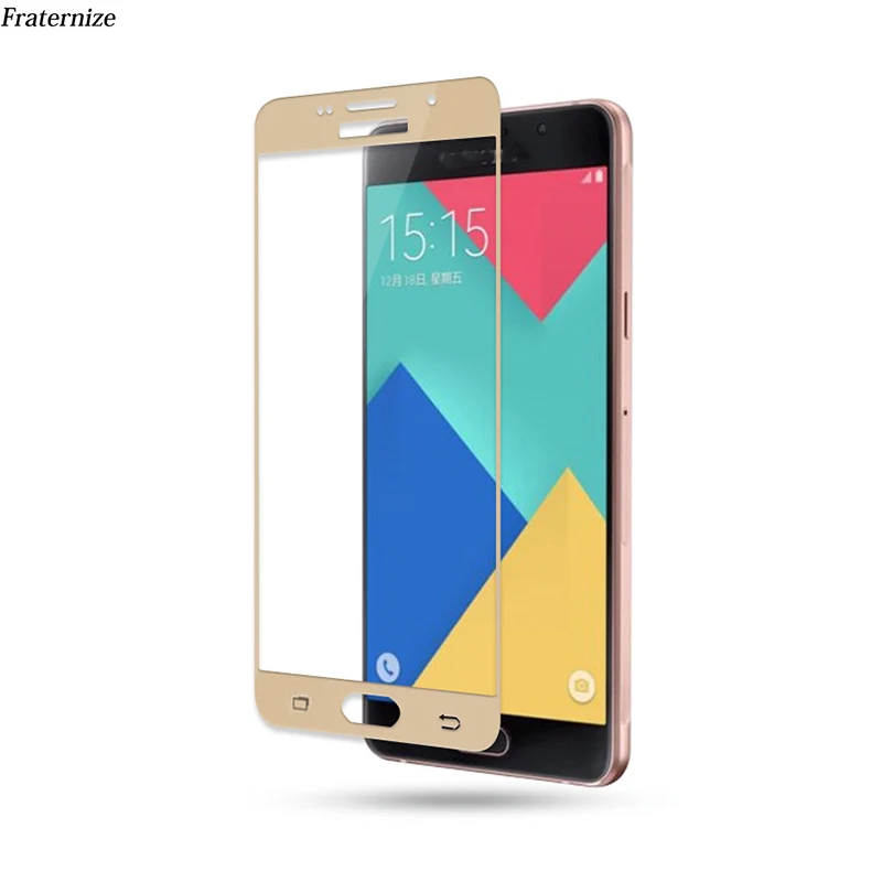 Полное покрытие закаленное стекло протектор экрана для Samsung Galaxy A3 A5 2016 A7 A710 on7