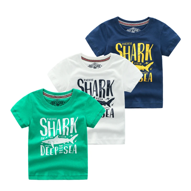 2019 летняя одежда для мальчиков футболки с коротким рукавом героями мультфильмов