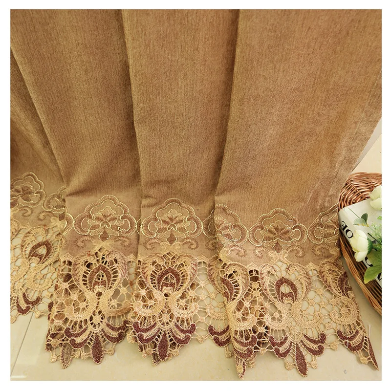 New Simple European Schneider Embroidery Shade Curtains for Living Dining Room Bedroom. | Дом и сад