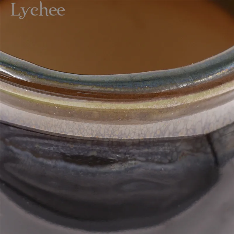 Lychee 6 шт. Глазурованный керамический цветочный горшок наборы зеленое растение