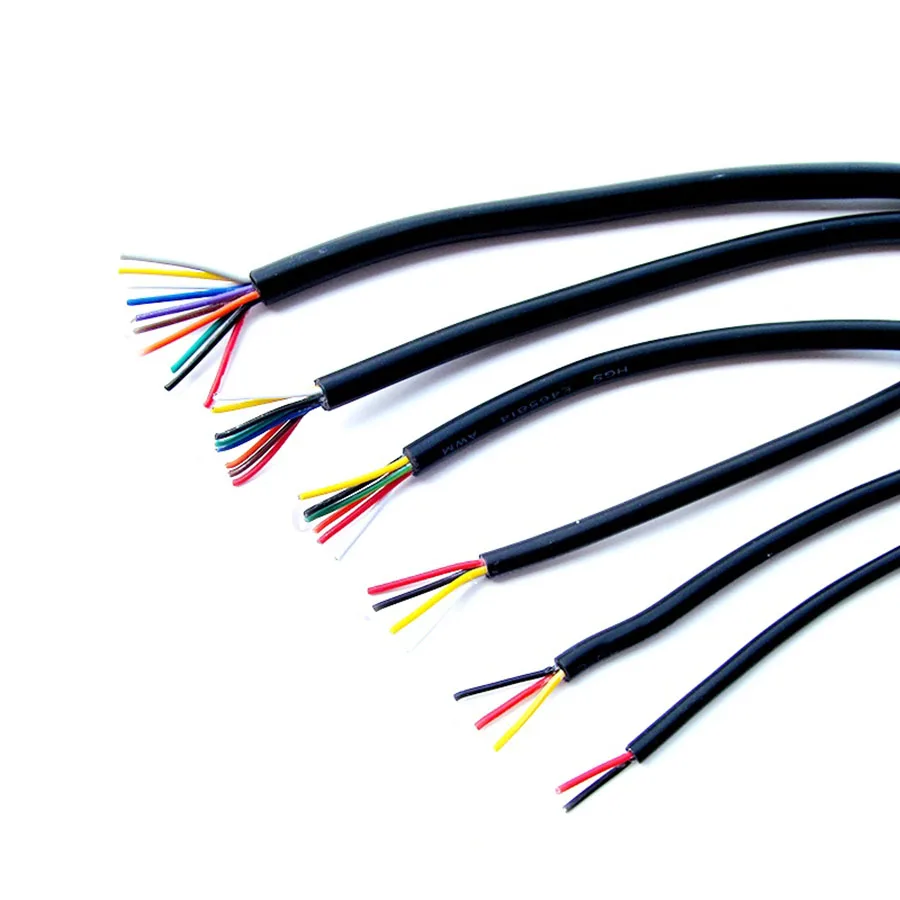 EClyxun 10 метров UL2464 2C/3C/4C/5C 22AWG многожильный медный провод из луженой меди кабель с