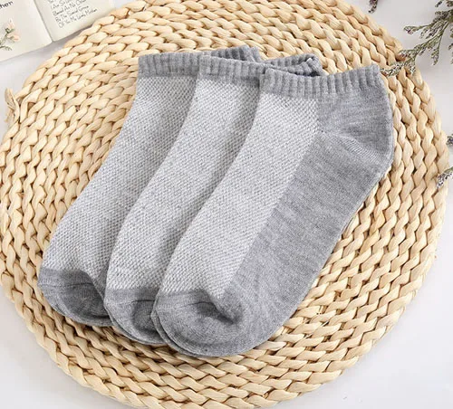 10 pair grey 10 пар, Новое поступление, модные женские носки, повседневные Летние Стильные короткие носки, белые носки, сетчатые тонкие дышащие носки - Цвет: 10 pair grey