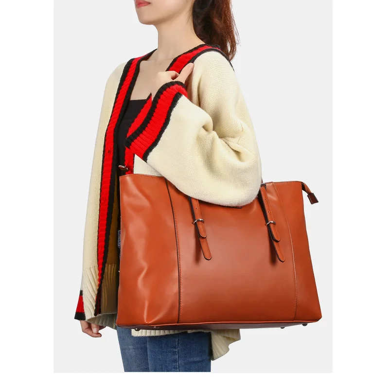 

Bags For Women 2019 New Fashion Leather Tote Bag Large Capacity Female Casual Shoulder Bag Black Brown Office Lady Handbag Bolsa