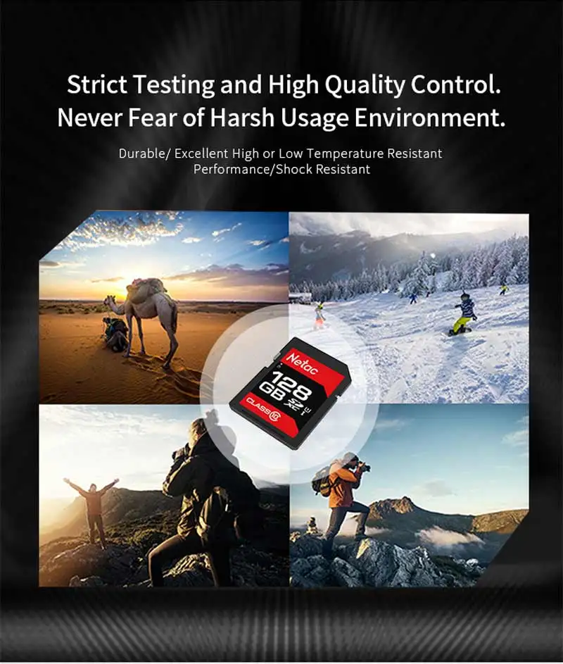 Netac камера sd-карта 16 ГБ 32 ГБ 64 ГБ 128 ГБ 256 ГБ Micro SDHC/SDXC карта памяти плюс OTG кардридер флэш-карты для Canon Nikon