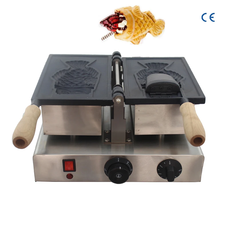 Бесплатная доставка 110/220 в 1 шт рот открытая рыба вафельный Taiyaki чайник