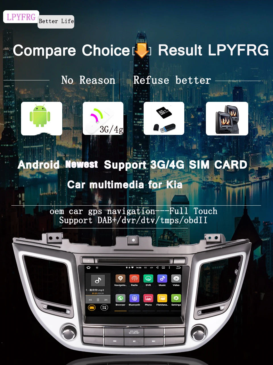 HD Восьмиядерный android 9,0 автомобильный dvd gps плеер 1024*600 для HYUNDAI TUCSON/ix35 gps Навигация стерео аудио