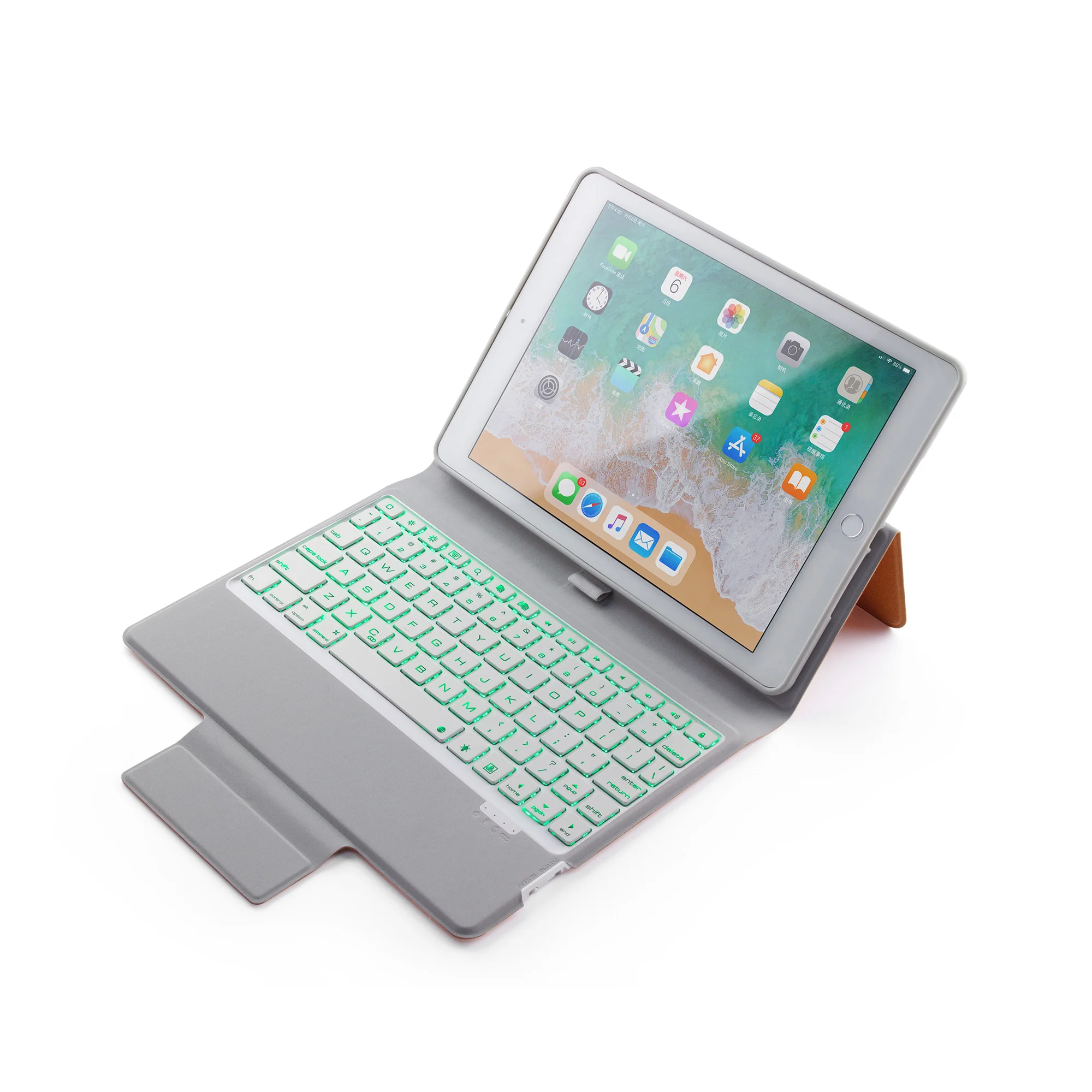 Чехол для клавиатуры с подсветкой для Ipad Pro 9,7, Ipad Air 2 и 1, держатель для карандашей, чехол для клавиатуры Встроенная Магнитная подставка с функцией автоматического сна/пробуждения