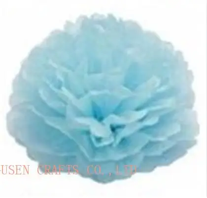 19 light blue Диаметр 20 см, 5 шт./лот, бумажный искусственный помпон из бумажной салфетки, шары, цветы для дома, свадьбы, вечеринки, украшение автомобиля, помпон, товары для рукоделия - Цвет: 19 light blue