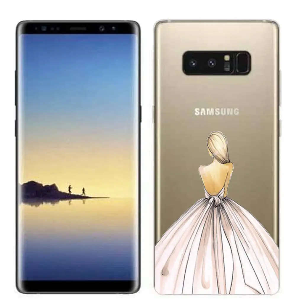 Clear Silicone Fundas for Samsung Galaxy S8 S9 Plus Soft TPU Cover Note 3 4 5 7 8 9 Case Protective Shell |