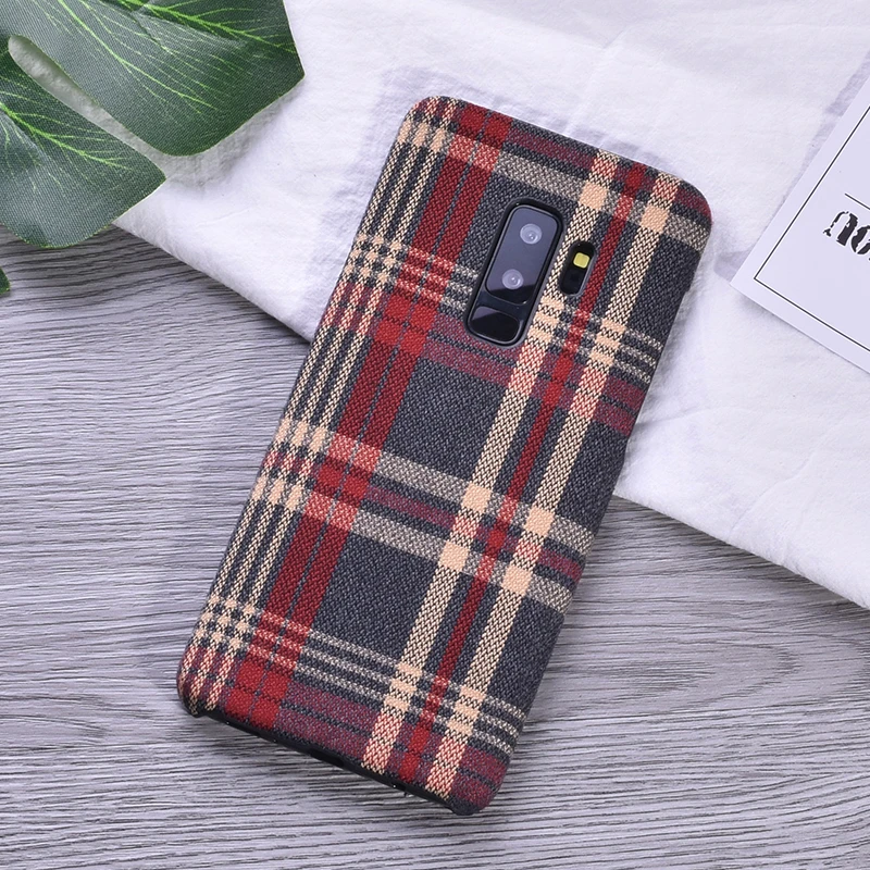 ProElite винтажная ткань чехол с сетчатым рисунком для samsung Galaxy S9 S9 плюс, в клетку, с мягкой ПК чехол для samsung Galaxy S9