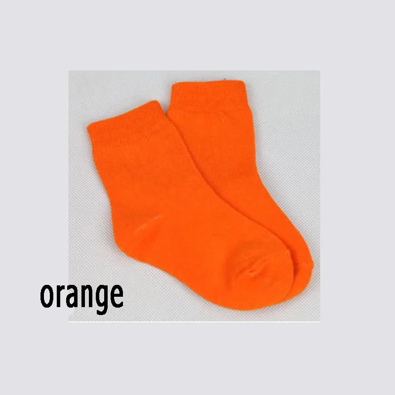 Orange 10 пар/лот; детские носки; сезон осень-зима; яркие цвета; высококачественные хлопковые носки для мальчиков и девочек; От 1 до 9 лет детские носки - Цвет: Orange