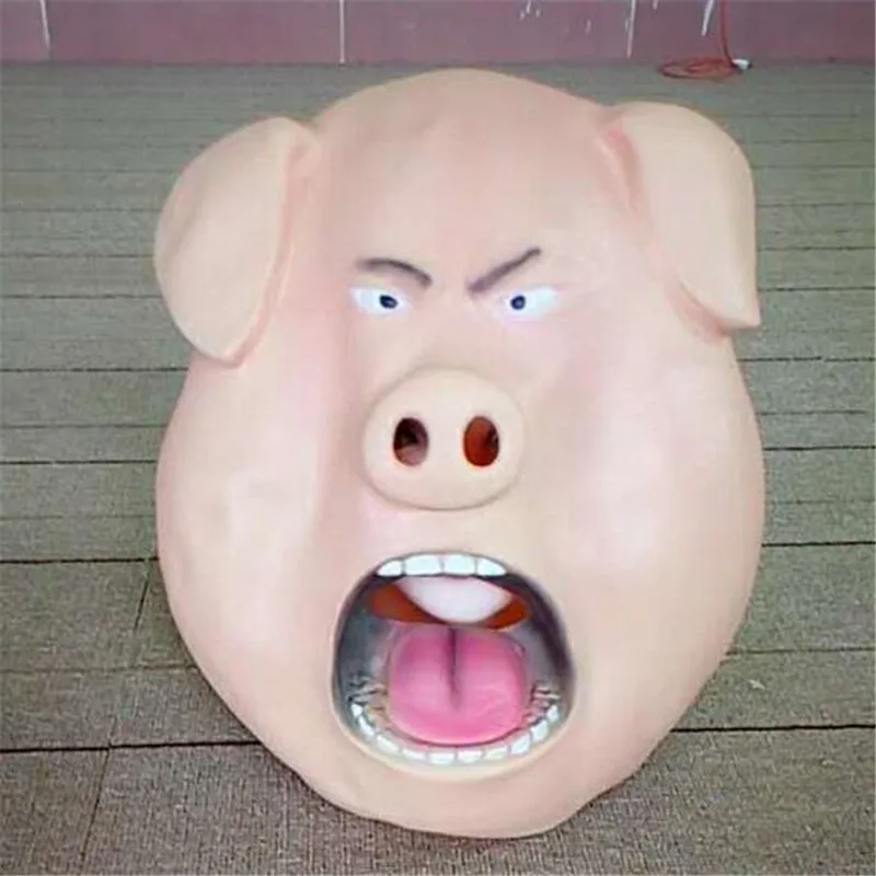 Латексная маска с открытым ртом для взрослых латексная ануса Хэллоуина и