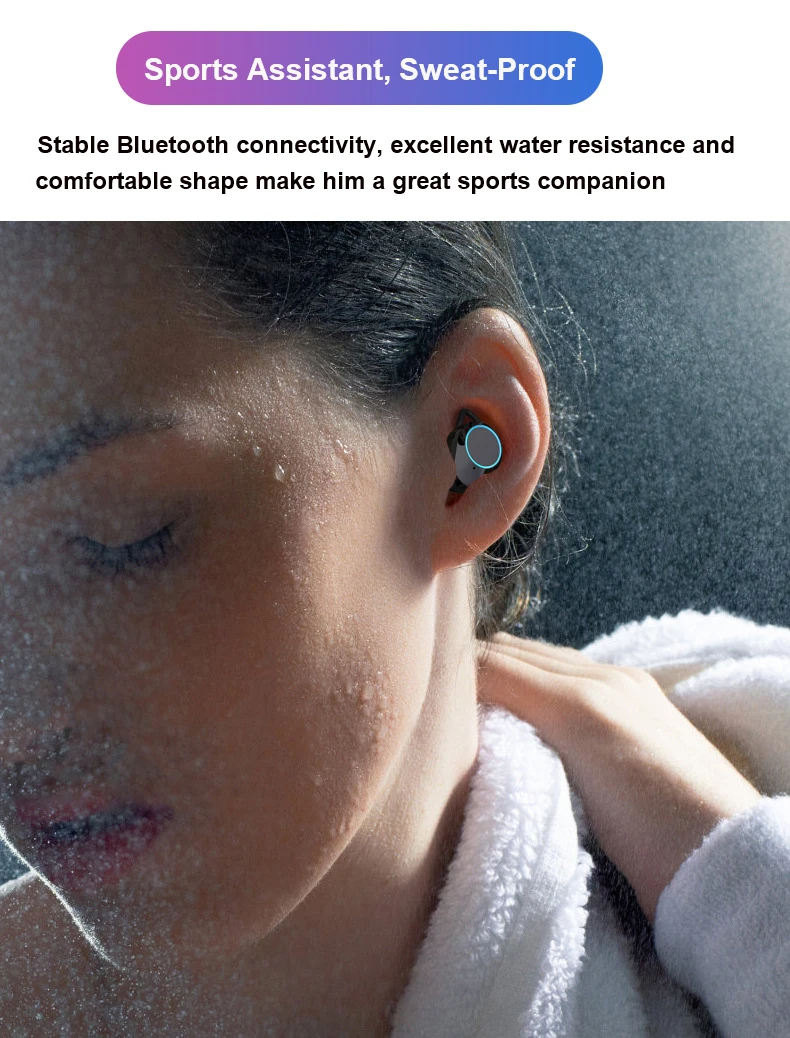 G02 TWS 5,0 Bluetooth наушники беспроводные наушники IPX7 водонепроницаемые стерео наушники 3300 мАч светодиодный умный внешний аккумулятор